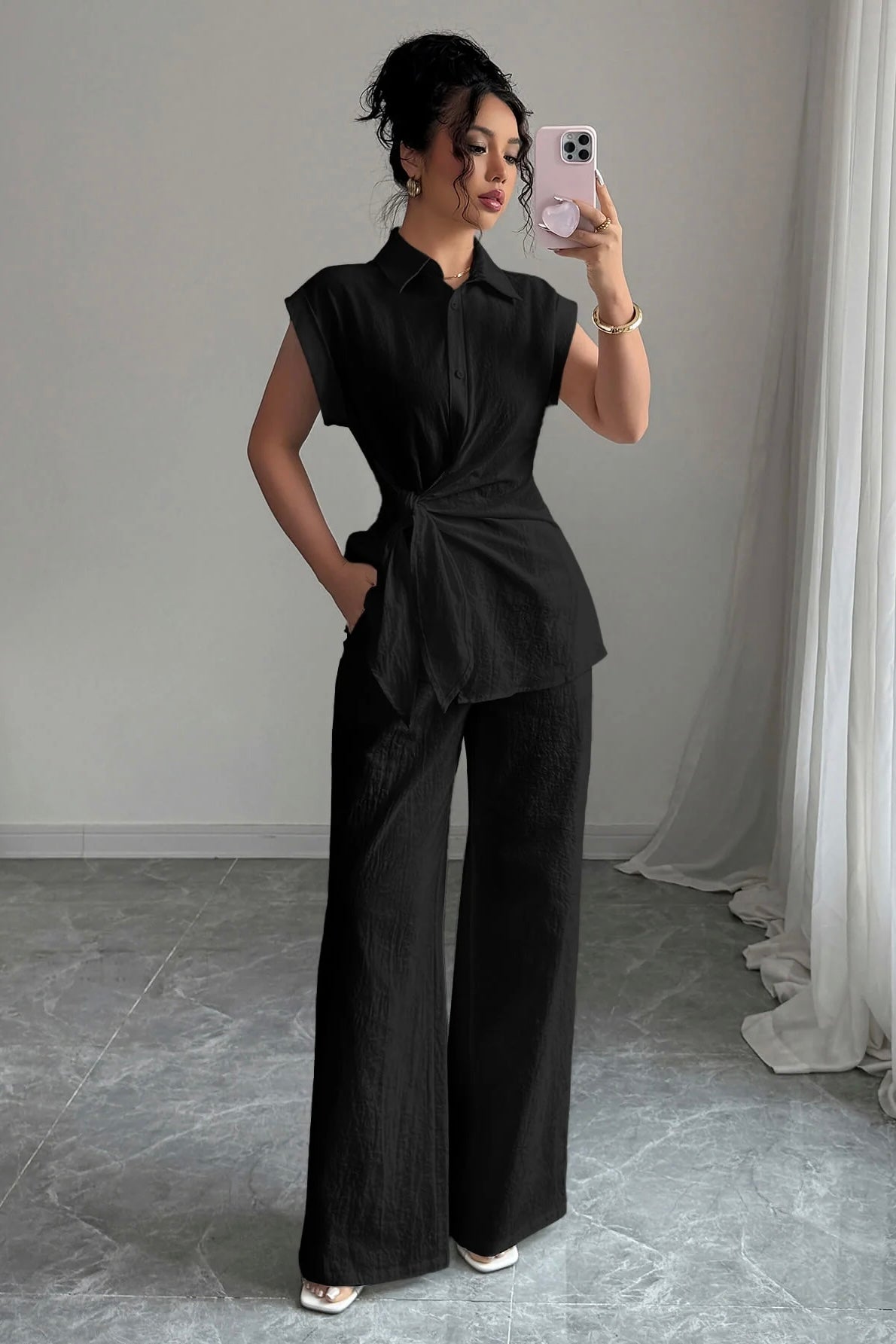 CELINE TOP- Black & Chocolate