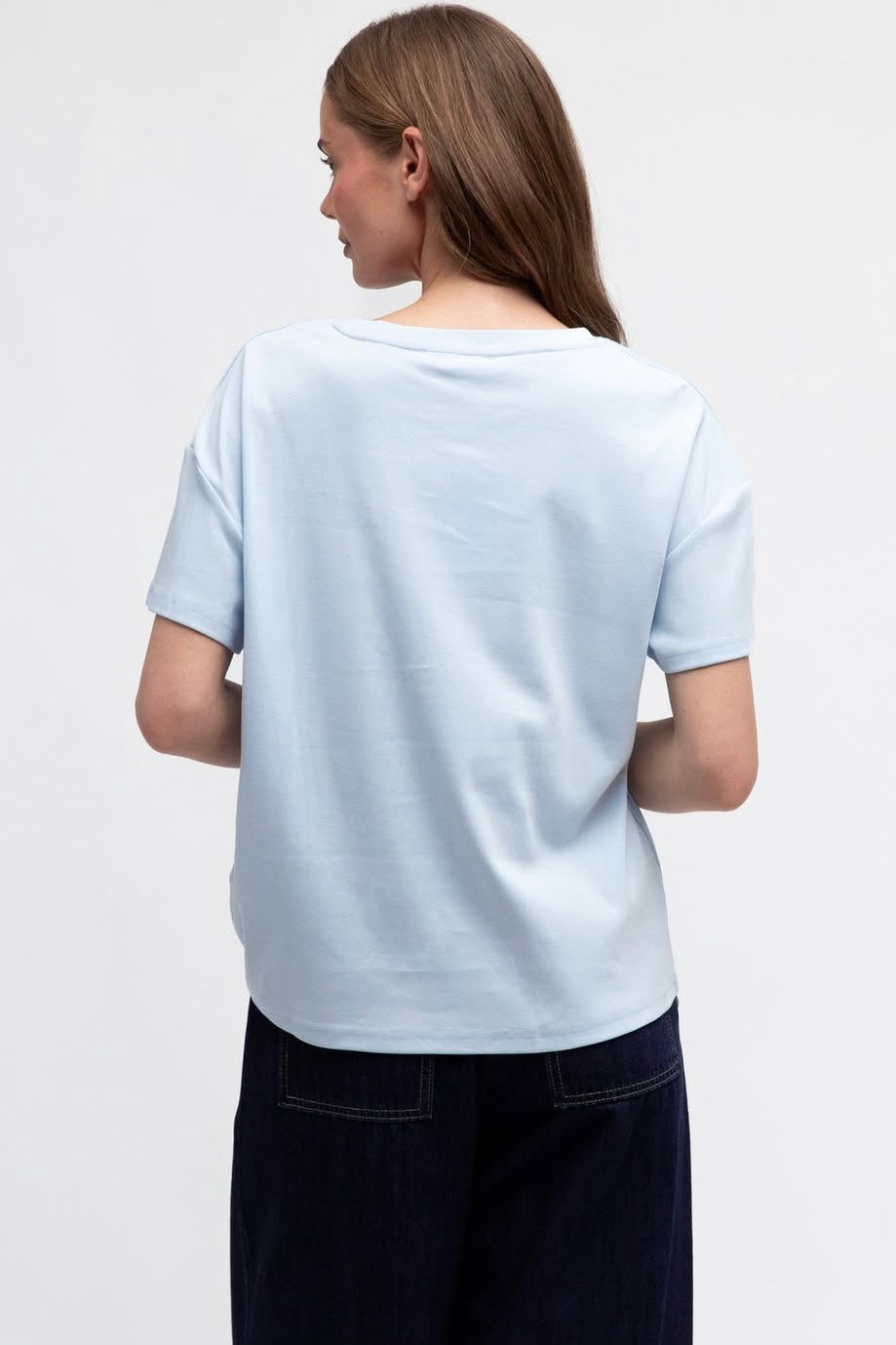 GLORIA TUCK TEE - Sky Blue
