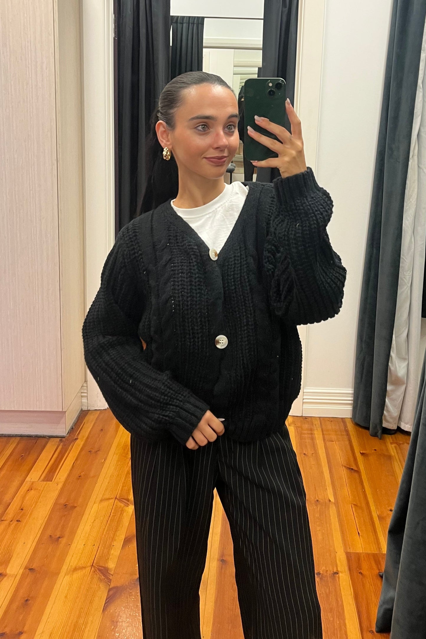 indkah the label knit cardigan