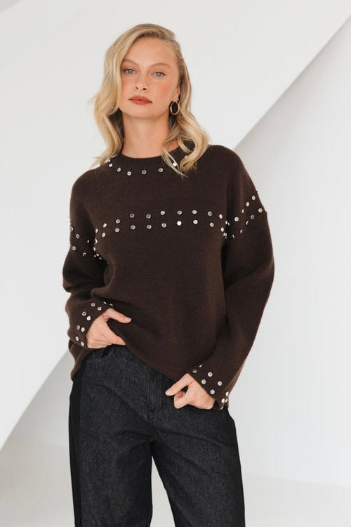 REBECCA STUD KNIT