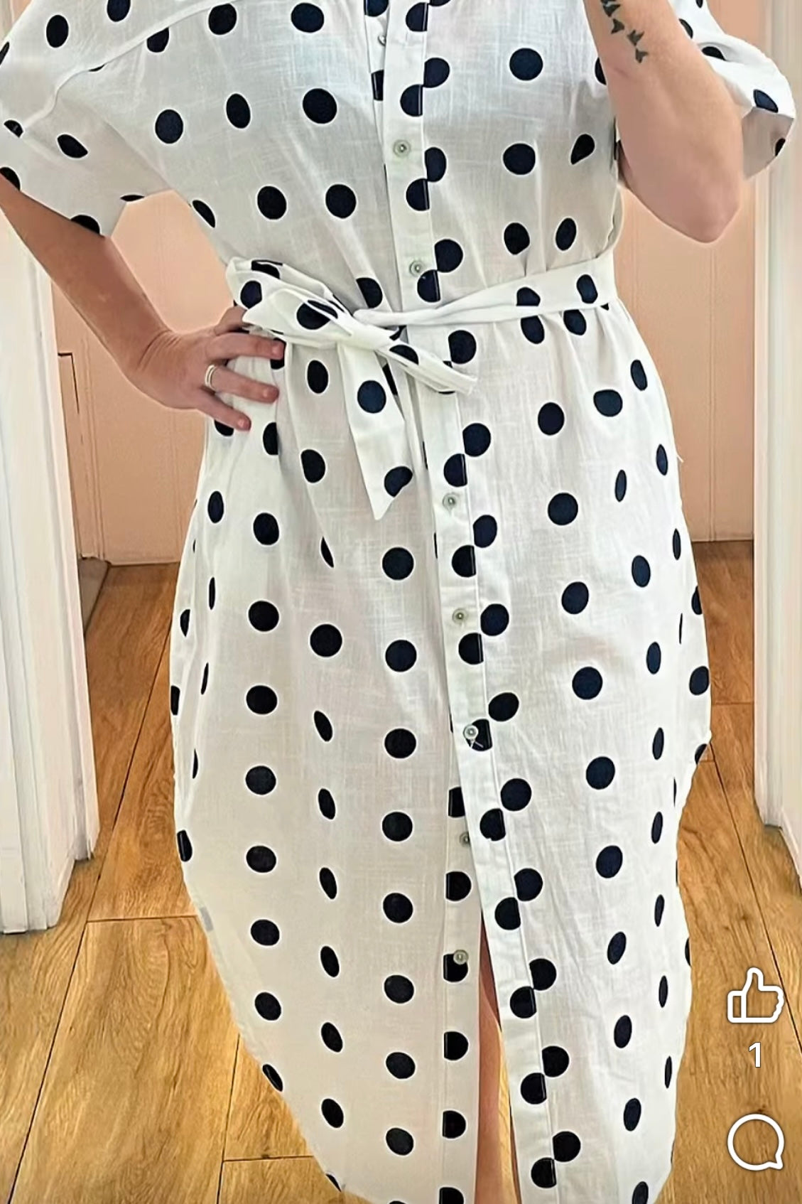 ASHLEY SPOT SHIRT DRESS