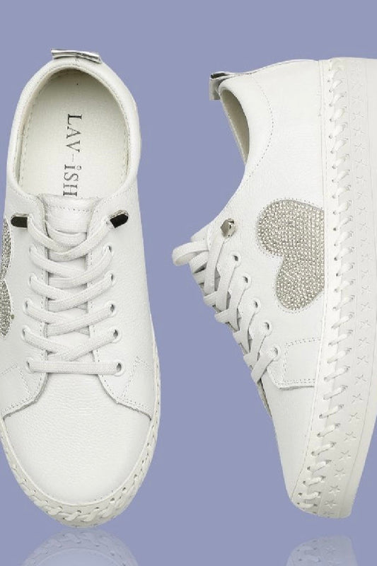 SILVER HEART SNEAKER- Silver Heart