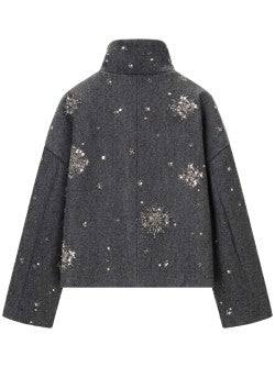 BRIANNA BEADED CROP COAT