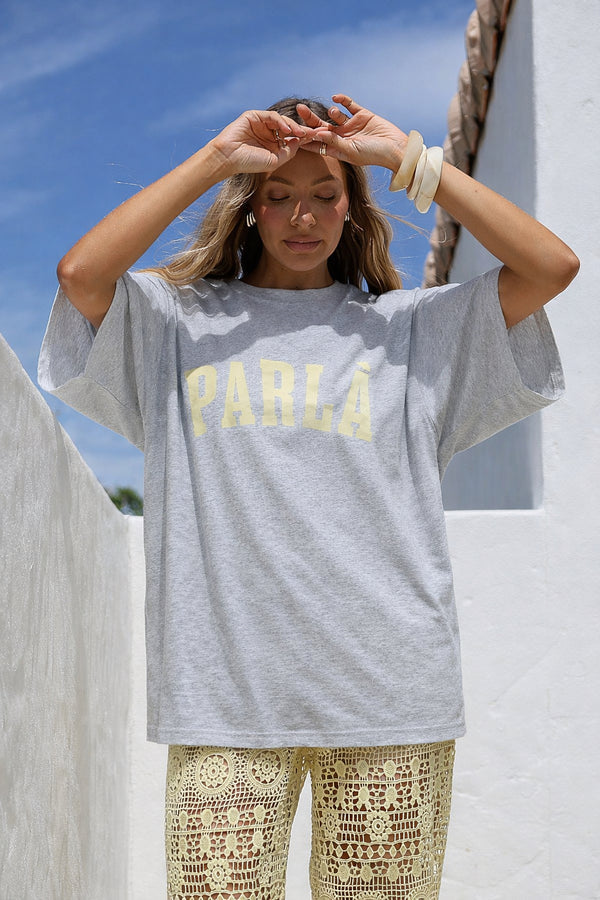 PARLA TEE - Beige & Grey