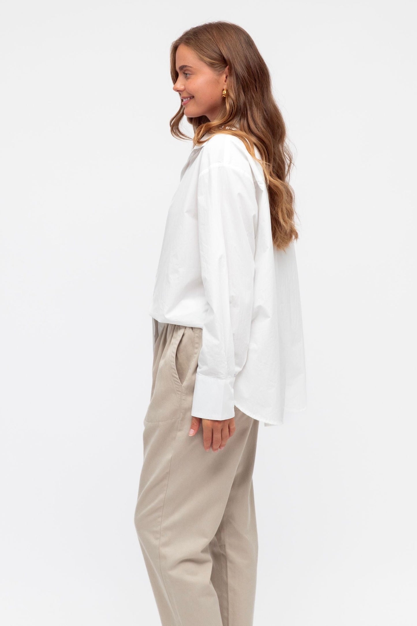 label of love white button up shirt