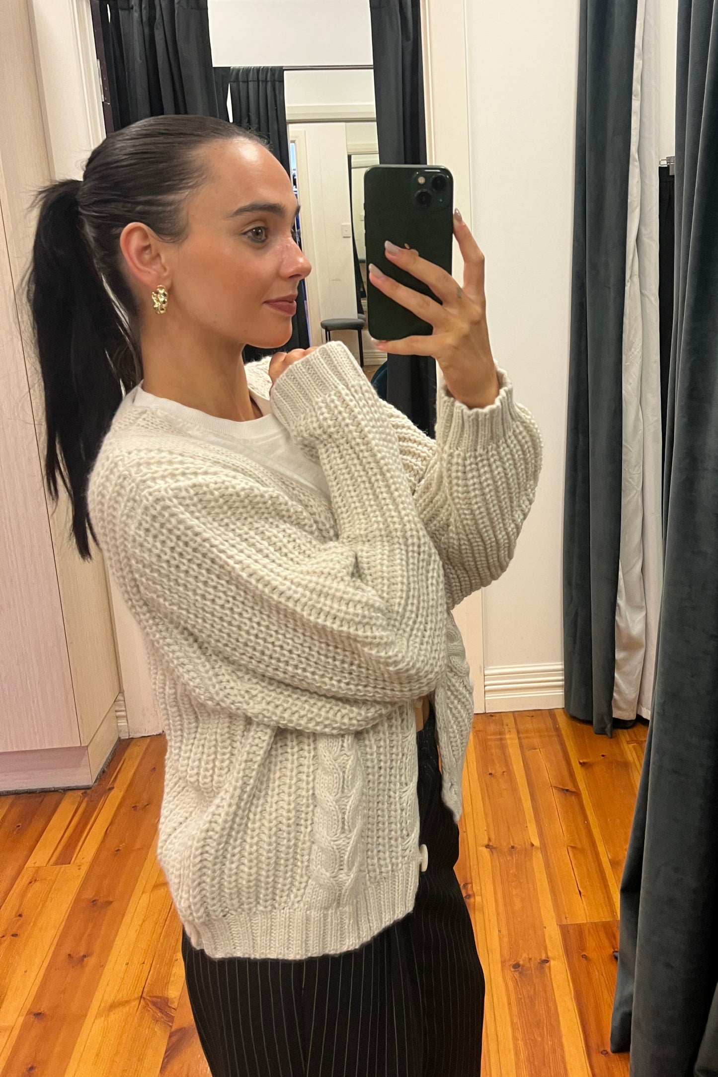 indkah the label knit cardigan