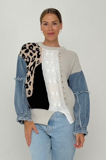 LEO DENIM KNIT