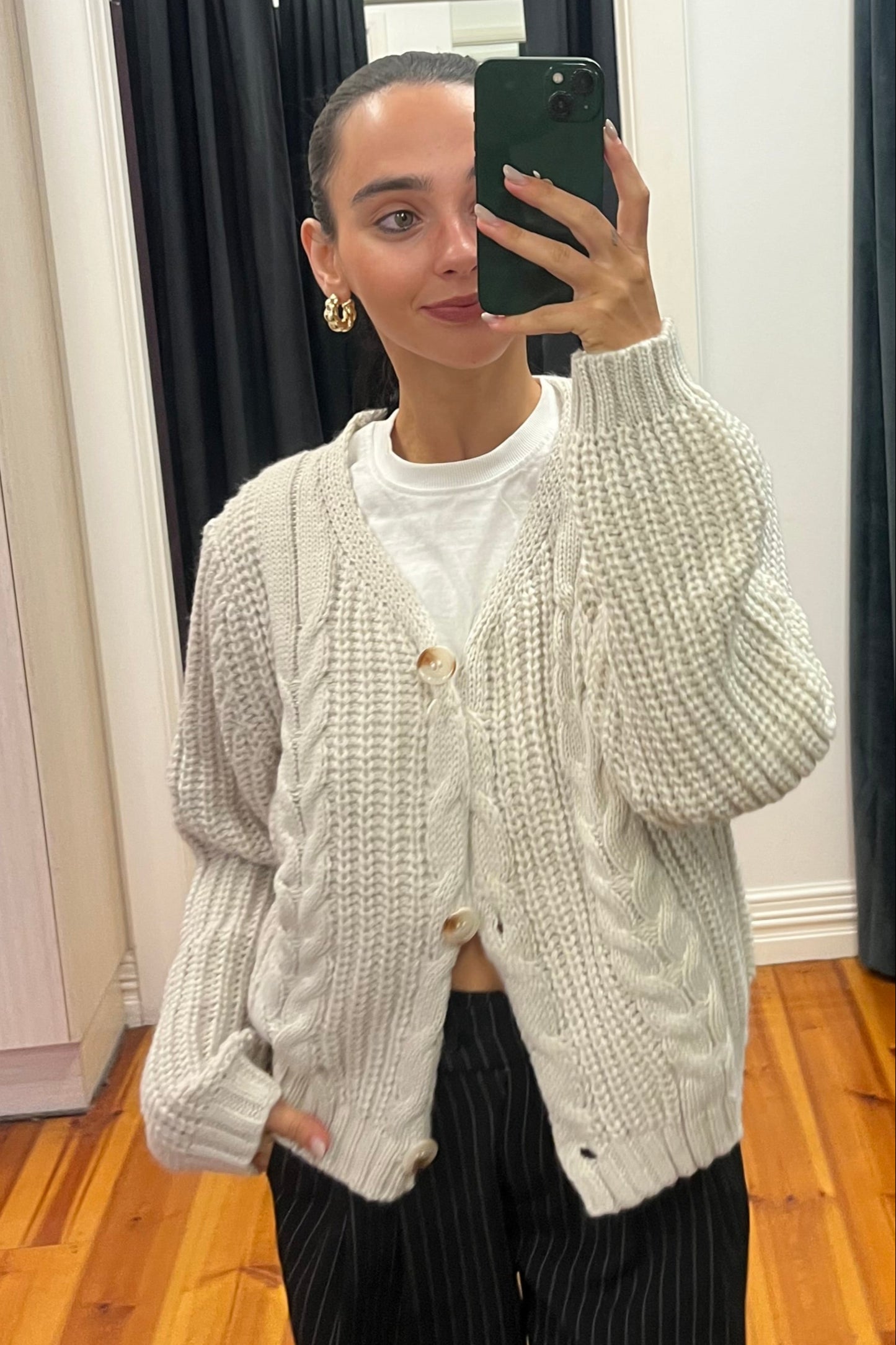 indkah the label knit cardigan