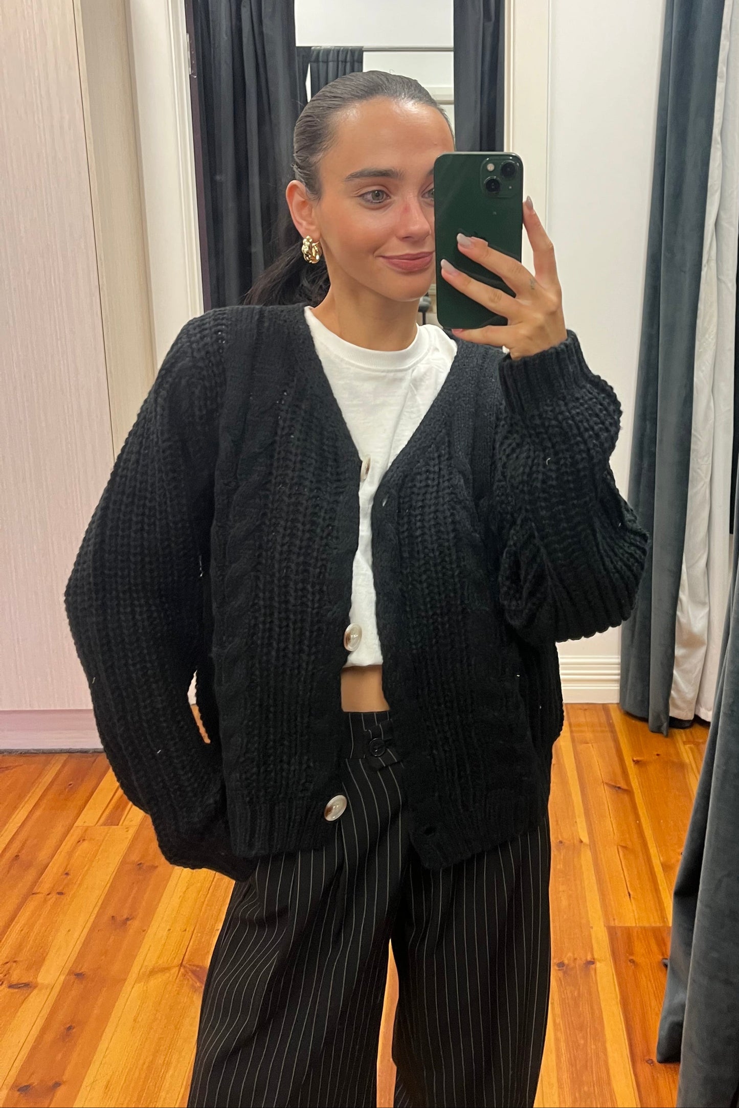 indkah the label knit cardigan