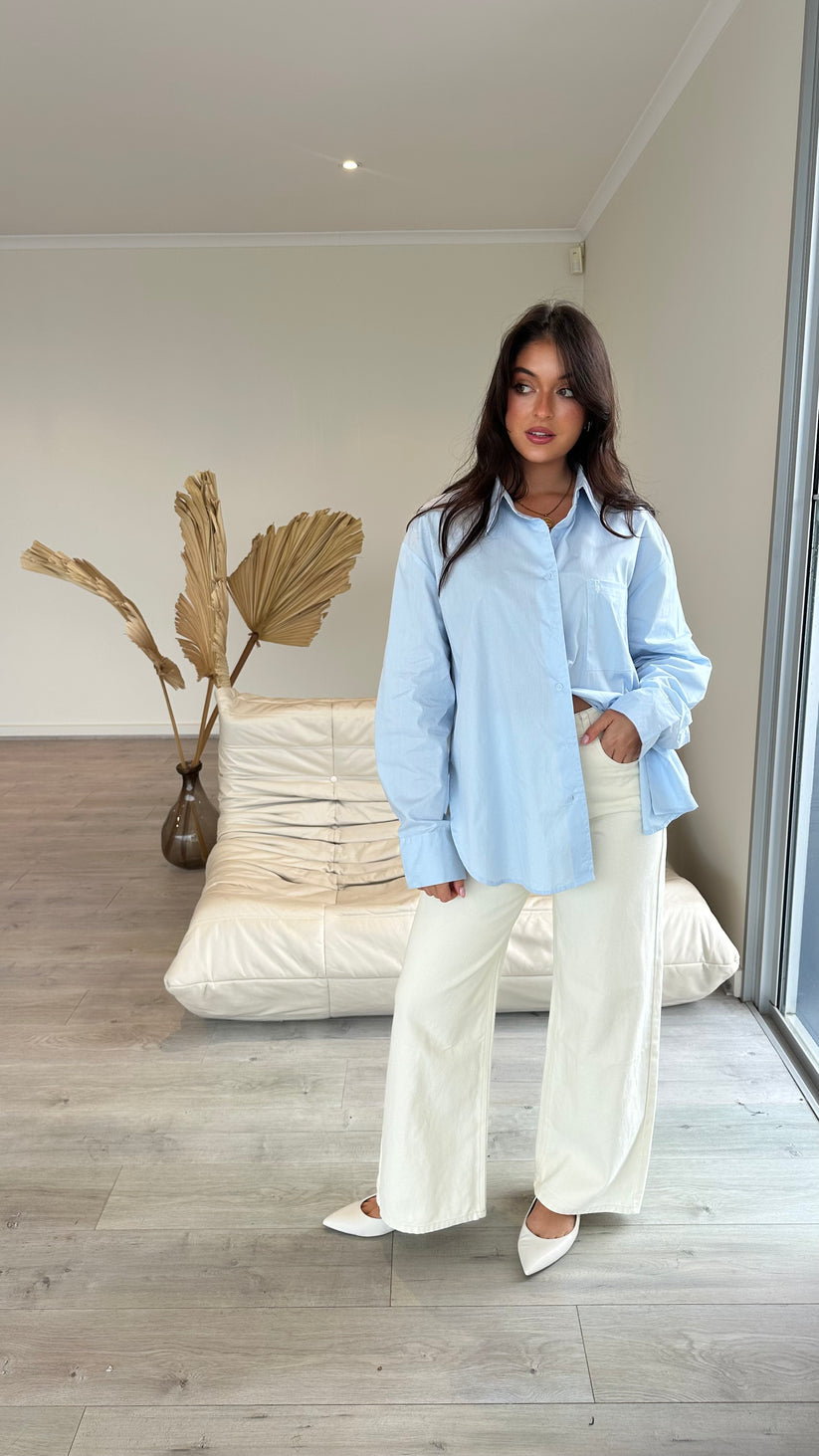 VOS SHIRT- Wine & Sky Blue