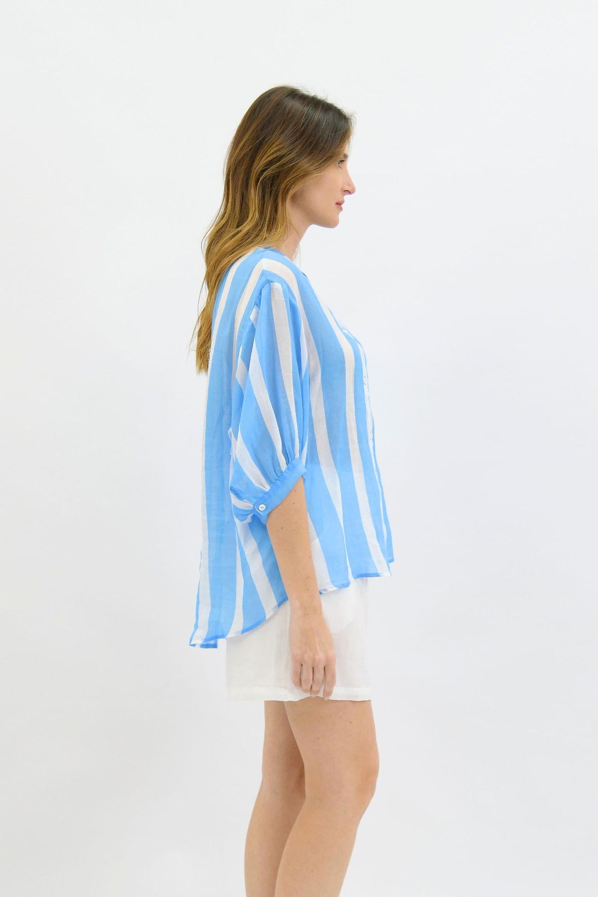 CARIBEAN SHIRT - Blue & Pink