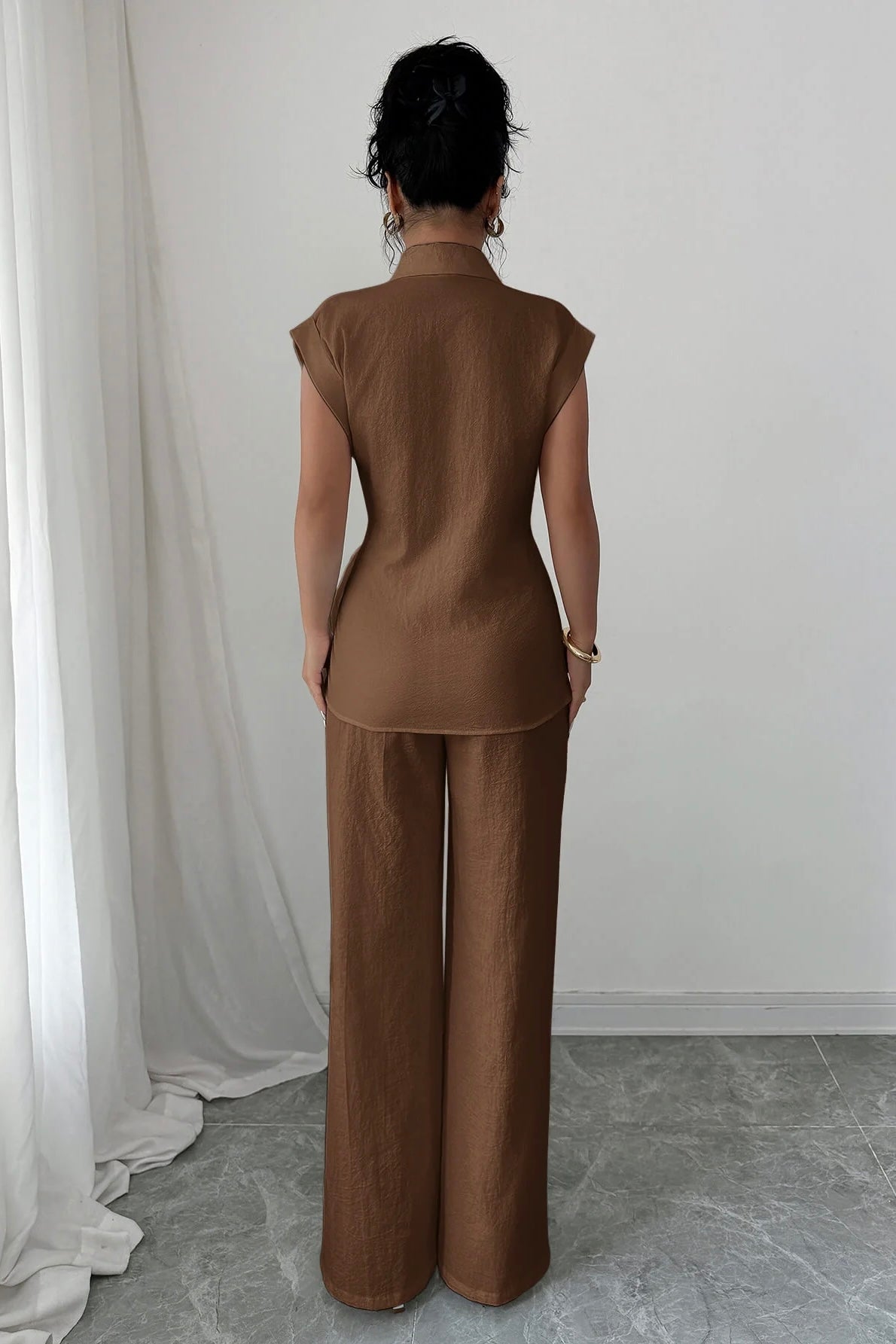 CELINE TOP- Black & Chocolate