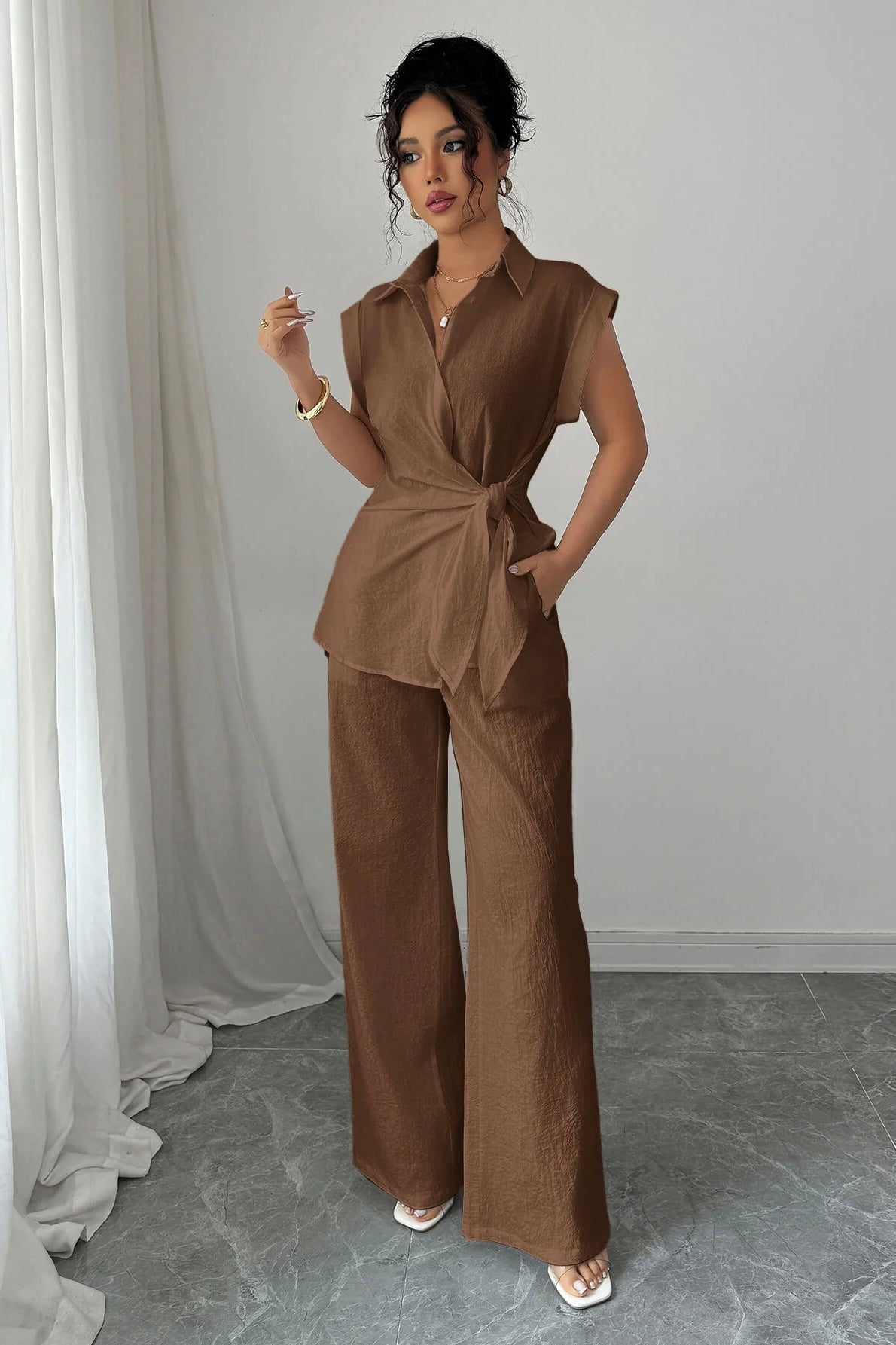 CELINE TOP- Black & Chocolate