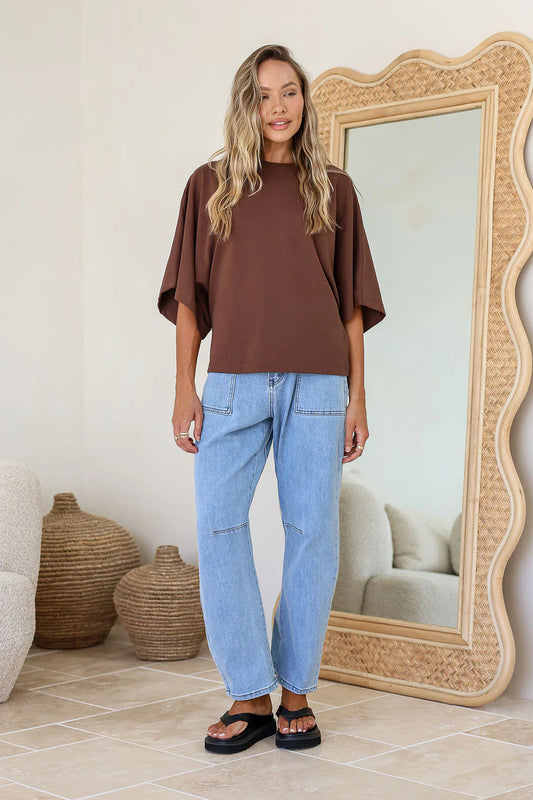 JATEA TEE -Black , White & Brown