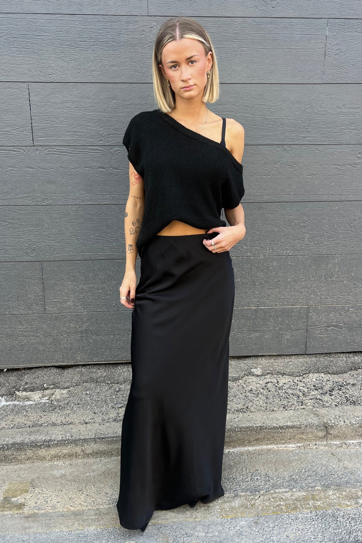 FRANKIE SATIN MAXI SKIRT
