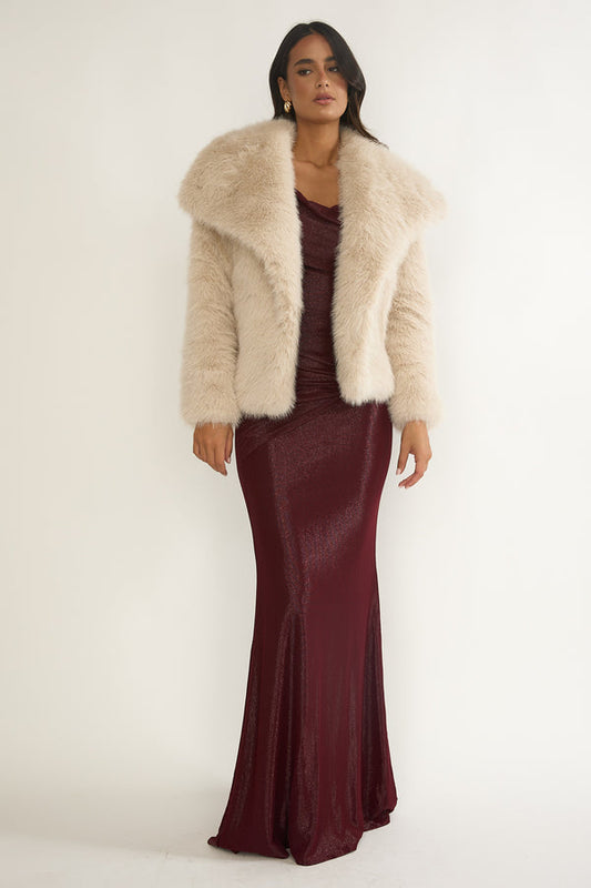 DEX FAUX FUR - Coffee & Cream