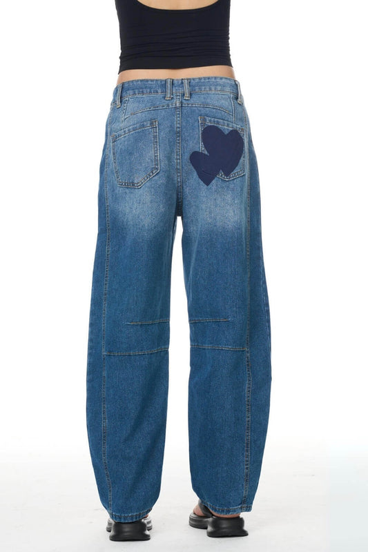 HEART BARREL JEANS