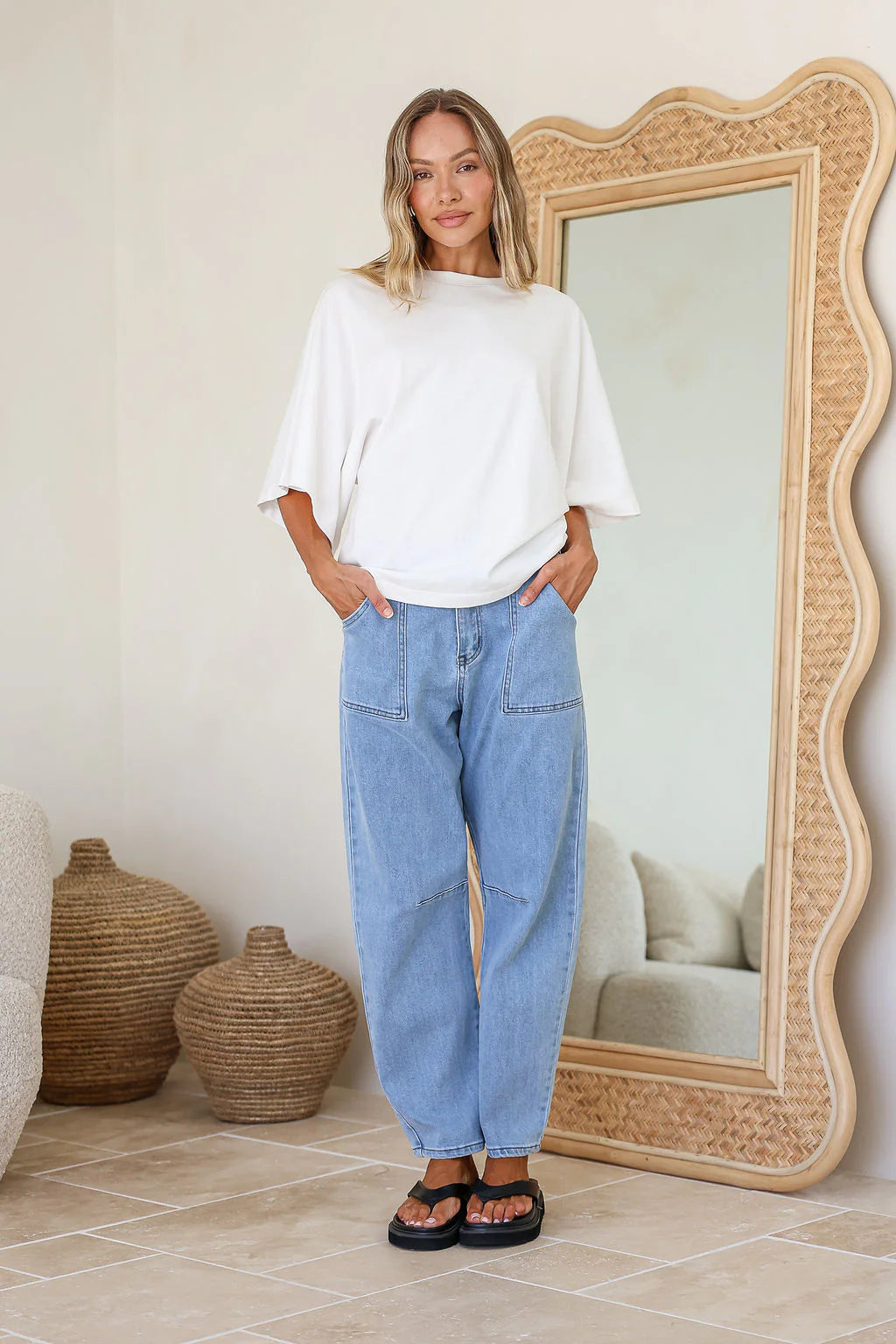 JATEA TEE -Black , White & Brown