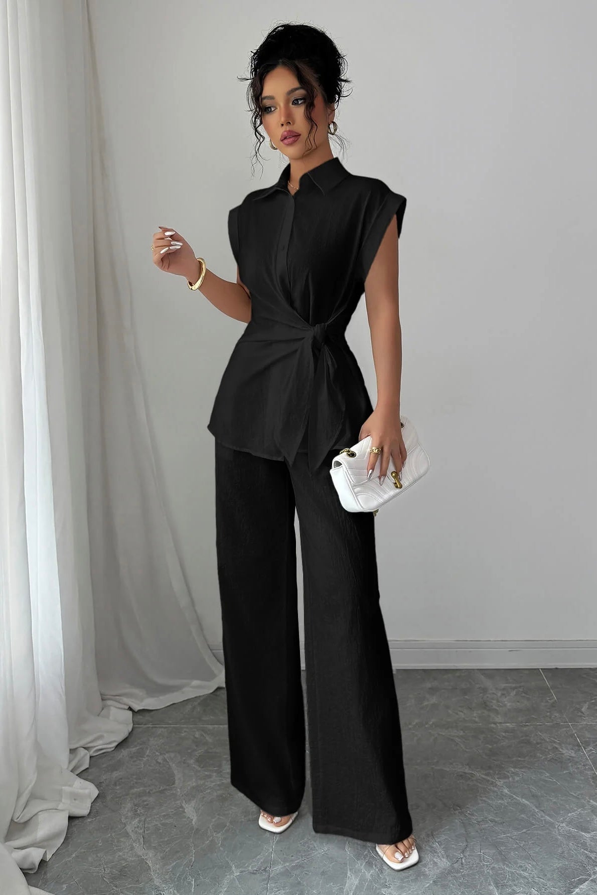 CELINE TOP- Black & Chocolate