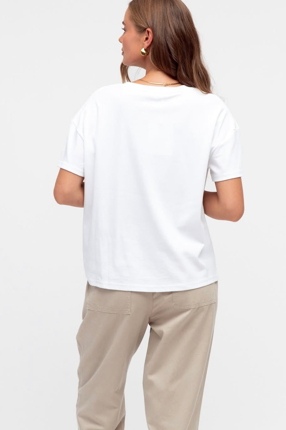 GLORIA TUCK TEE- Black & White