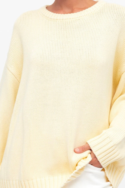 LEAH KNITWEAR - Butter & Pale Pink