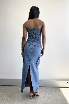OBI DENIM BUSTIER