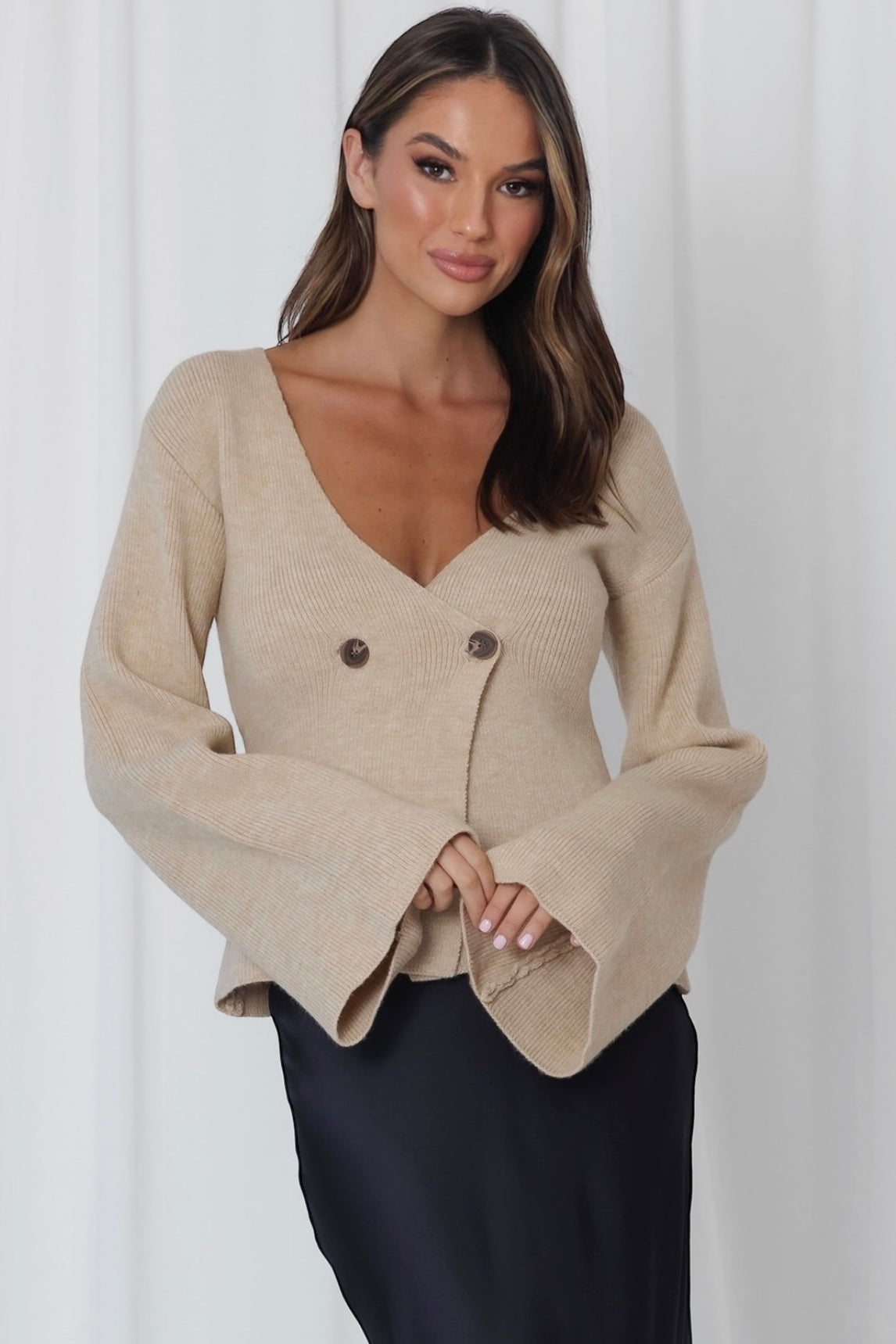 bell sleeve knit