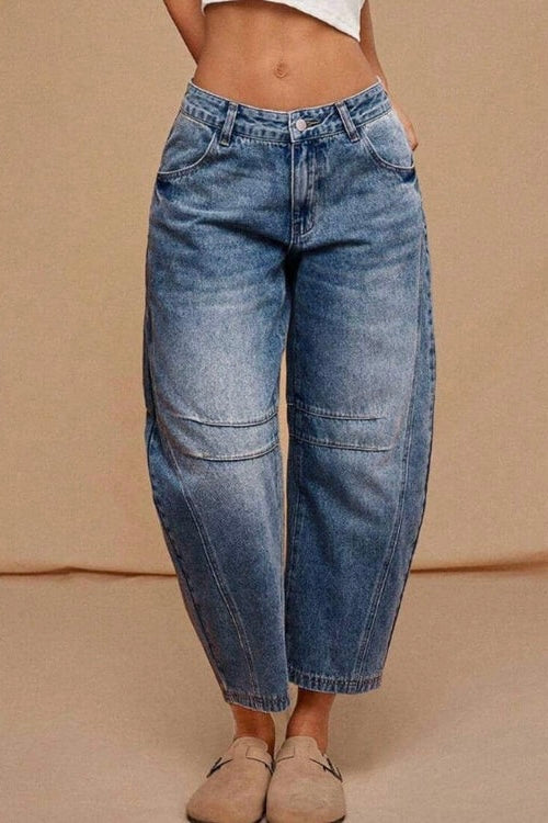 MUTIG BARREL JEANS - Denim,Coffee & Cream