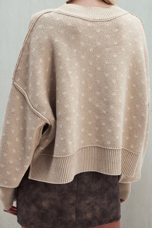 WILLOW KNIT- Navy & Natural