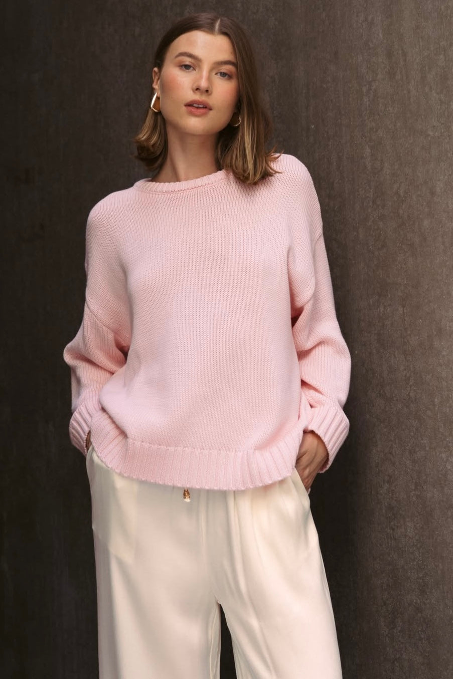 LEAH KNITWEAR - Butter & Pale Pink