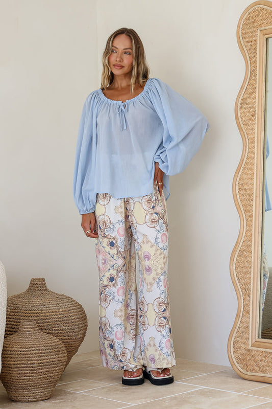 VERSAILLES TOP -Lemon & Baby Blue