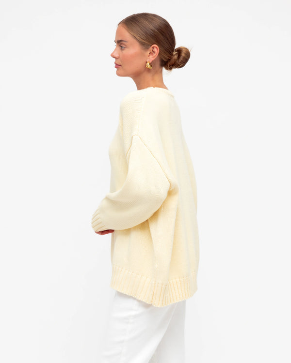 LEAH KNITWEAR - Butter & Pale Pink