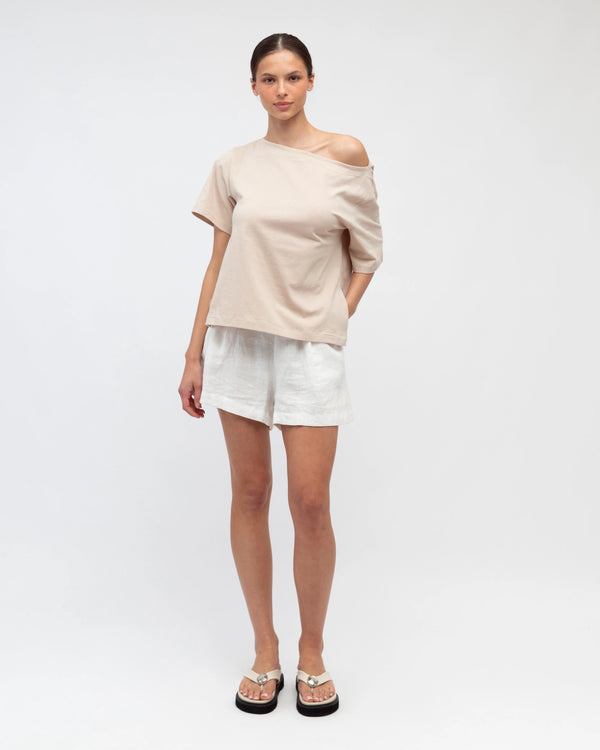 AMY TEE- Chocolate & Beige & Black