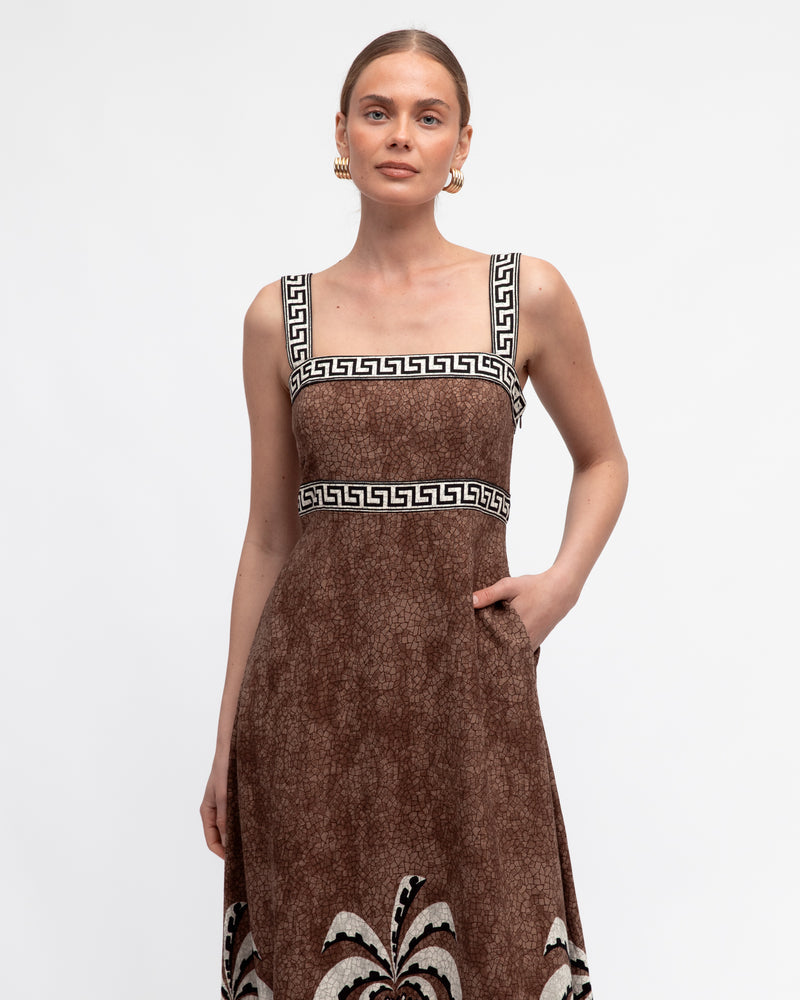 TROPICAL MOSAIC MAXI DRESS