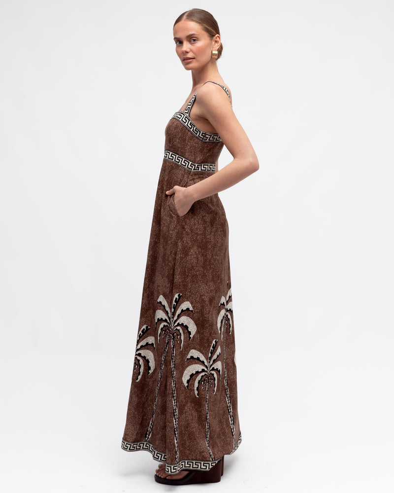 TROPICAL MOSAIC MAXI DRESS