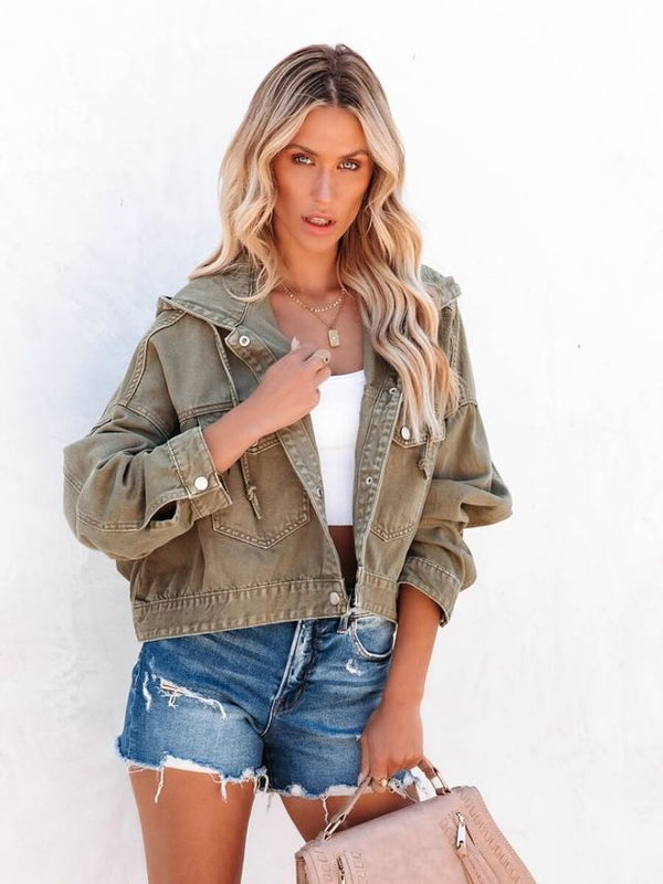 AMY HOODED DENIM JACKET