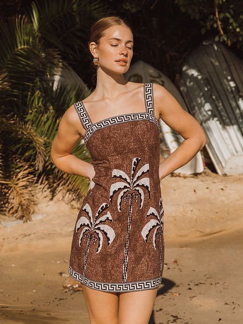 TROPICAL MOSAIC SHORT DRESS