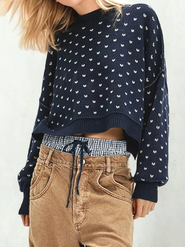 WILLOW KNIT- Navy & Natural