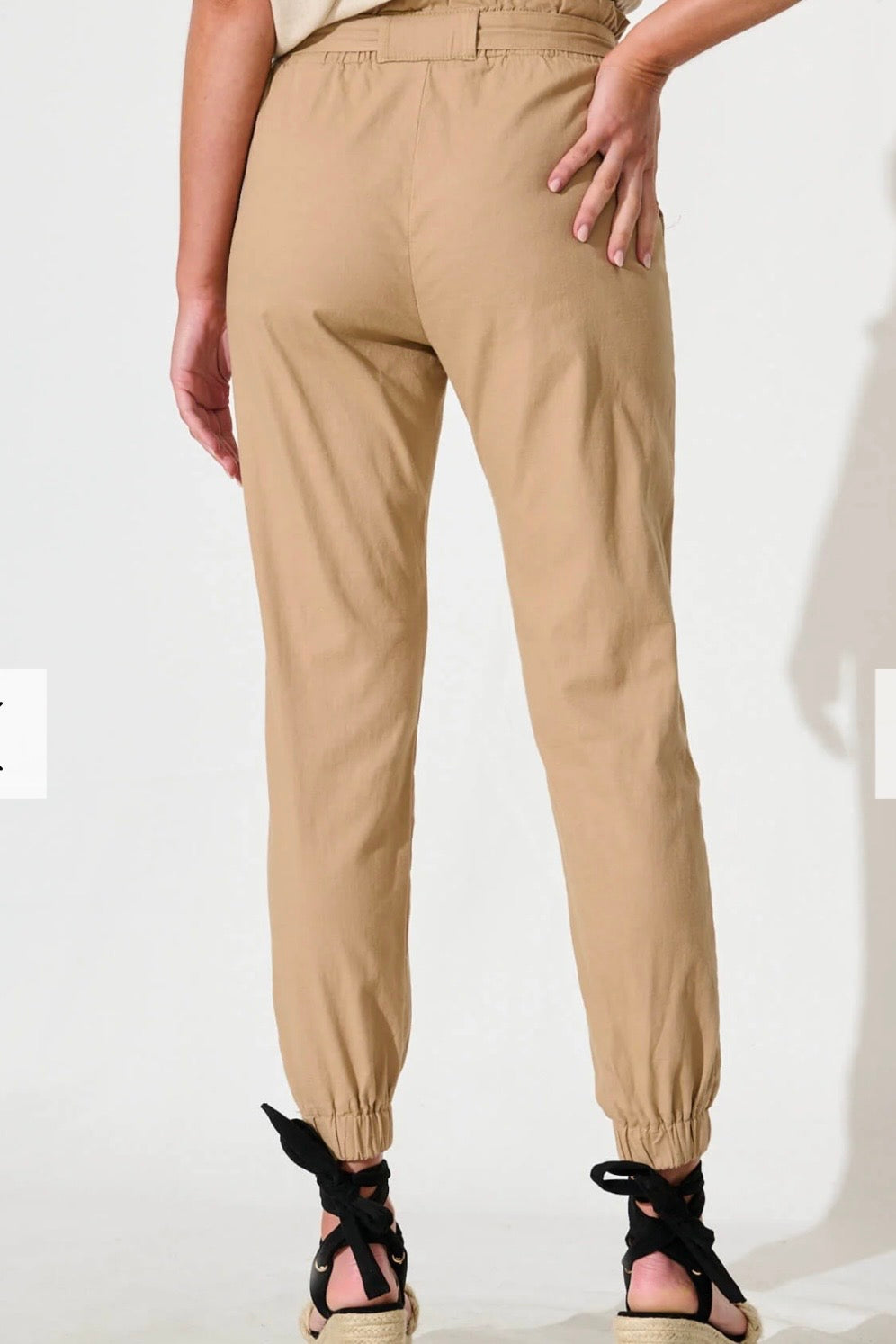 AUDRA STRETCH PANT- Black & Beige