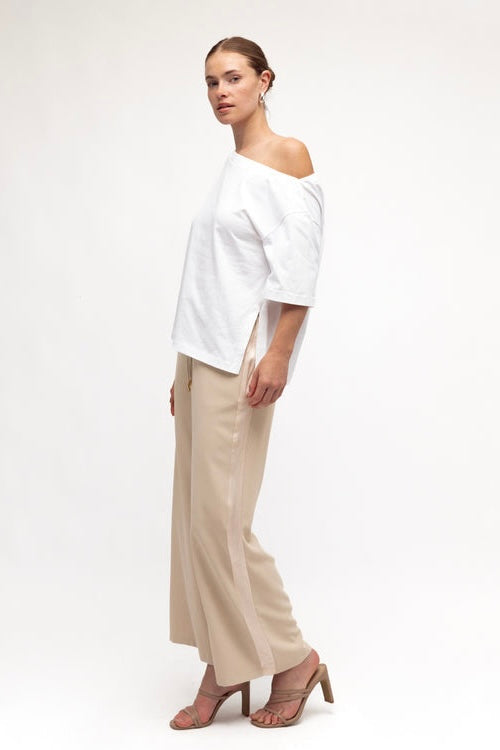 satin side stripe lounge evening pant