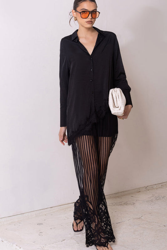 TANIA LACE TRIM SHIRT