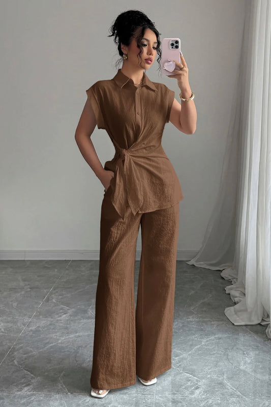 CELINE PANT- Black & Chocolate