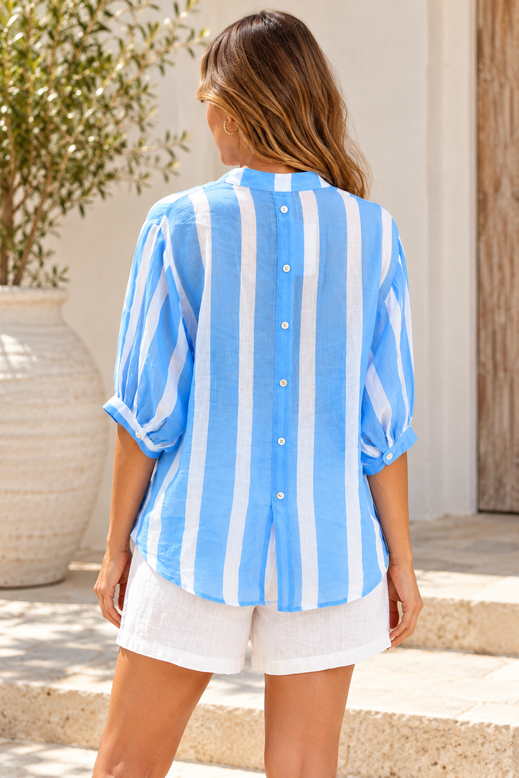 CARIBEAN SHIRT - Blue & Pink