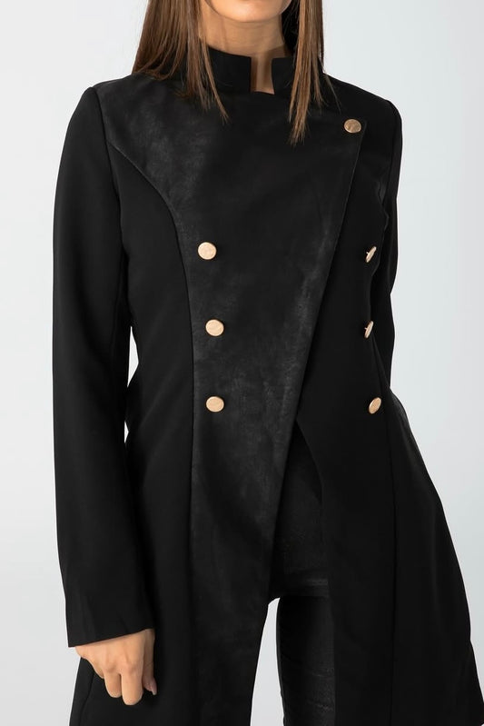Cazinc Vault Faux Leather tailored jacket