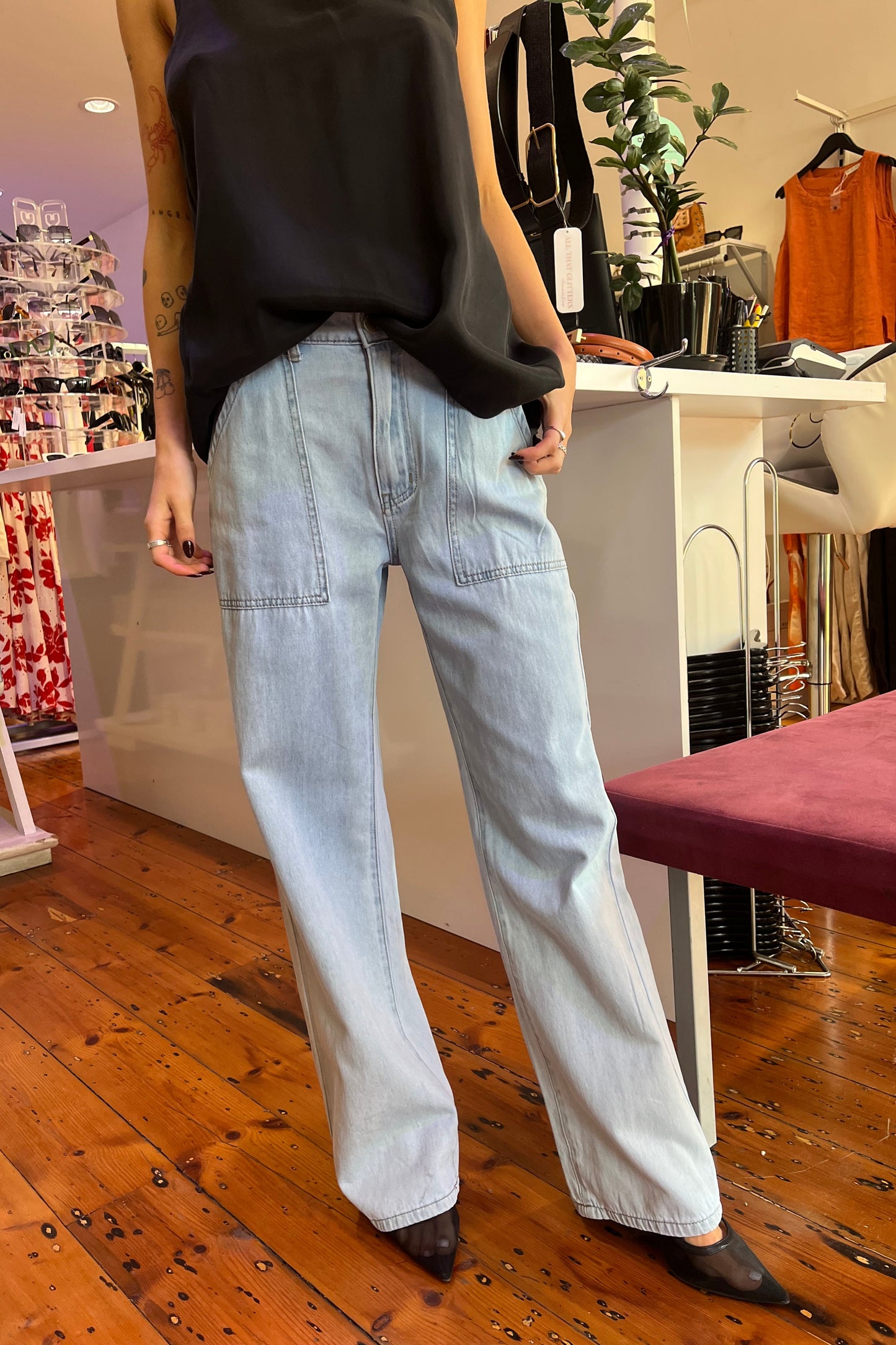 AQUA STRAIGHT LEG JEAN