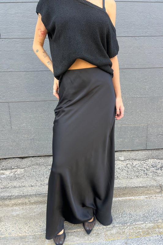 FRANKIE SATIN MAXI SKIRT