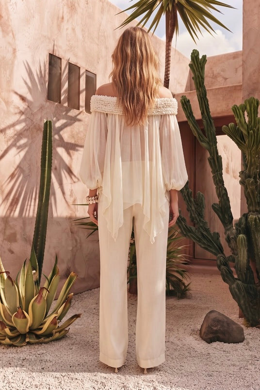 THE CELINE TOP- Pink & Butter