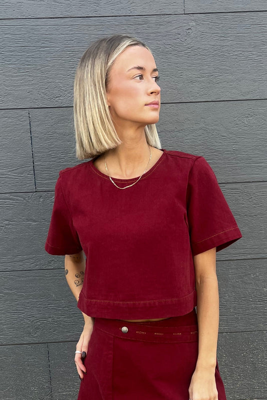 BURGUNDY TOP
