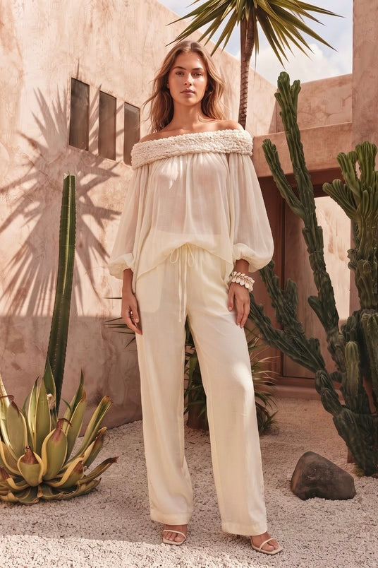 THE CELINE TOP- Pink & Butter