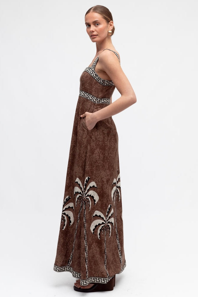 TROPICAL MOSAIC MAXI DRESS